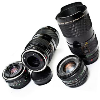 bidding for canon fd lenses for parts and repair average rough 