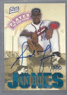 1996 Team Best Player of the Year x2 Andruw Jones RC AUTOGRAPH ROOKIE 