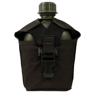   side release buckle closure top exposed for drinking while canteen is