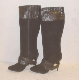 Guess Size 10 PM Carelle Black Suede Knee High Boots Marciano
