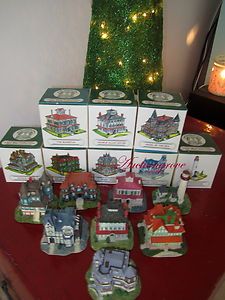 CAPE MAY NJ collection 8 piece victorian miniature house complete set 