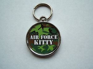 Air Force Kitty Camouflage Pet ID Tags Collar Cat Tag