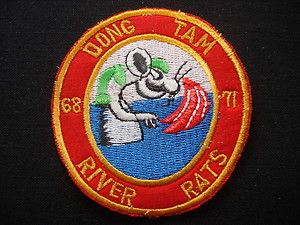 US Navy RIVER RATS At DONG TAM Base Camp 68 71 Vietnam War Patch