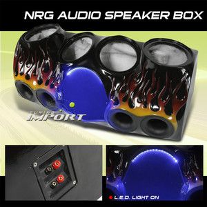 Fiberglass Subwoofer Enclosure Quad 10 inch Speaker Box NRG Audio JDM 