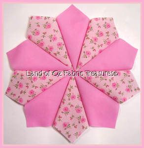 32 5 Pastel Pink Carnations Solid Pink Fabric Squares Charms Quilting 