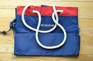 Carnival Cruise Lines Souvenir Tote Bag Travel Red Blue