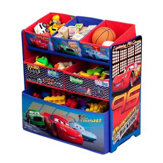 New Disney Pixar Cars Kids Childrens Book and Toy Multi Organizer Box 