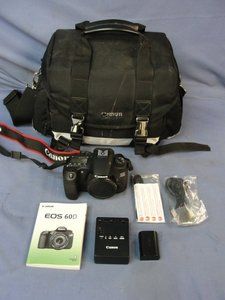 Canon EOS 60D 18 MP CMOS Digital SLR Camera Body w Battery Charger 60 