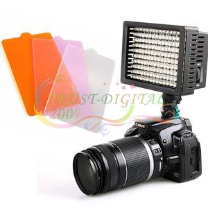 HD 160 LED Video Light Camera Camcorder Lighting 5400K for Nikon Canon 