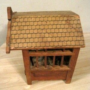 Vintage Antique Miners Canary Cage Primitive Bird Automation 1930s 