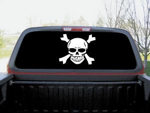 Pirate Flag Full Rear Window Graphics Decal Tint