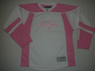 Washington Capitals Pink Hockey Jersey Sz Youth M 10 12