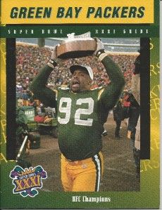 1996 Green Bay Packers Reggie White cvr SB XXXI Season Recap Guide 