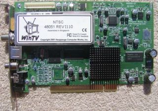   PVR 250 Video PCI Capture Card w Drivers Cables USA Mint