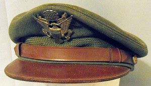 WWII US Army Air Force Officer Pilots Uniform Visor Crusher Crush Hat 