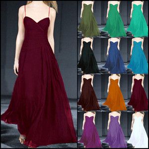 W22050 Bridesmaid Cocktail Dress Long Strappy Deep V Neck Party 