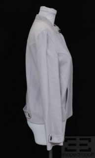 Carolina Herrera Lavender Cashmere Button Front Jacket Sz 4