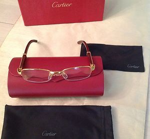 Cartier Vintage Wood and Gold Eyeglasses Frame