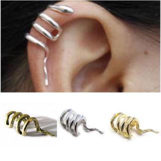 Temptation Snake Cartilage Ear Cuff Clip Wrap Earring No Piercings 