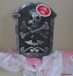 Lot 4 Halloween Tombstones Yard Tabletop Decoration Prop Graveyard 