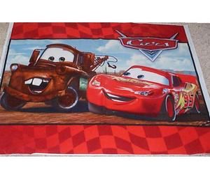 Disney Cars Lightning McQueen Mater Quilt Panel Fabric