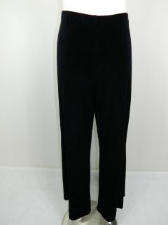 CARLA ZAMPATTI womens black velvet pants sz L or 14 *Made in 