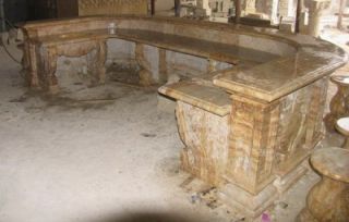 Hand Carved Marble Largetravertine Exterior Bar 1