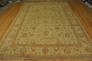 100% WOOL 8x11 WASHED OUT HAND KNOTTED VEGETABLE DYES SULTANABAD RUG 