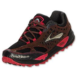New Brooks Cascadia Womens Running Trail Shoes Black w Brown Red Sz 7 