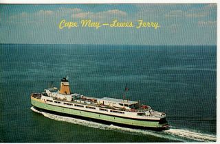 SHIP Ferry Boat Cape May NJ to Lewes de Postcard