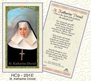the picture includes the front and back of the prayer card