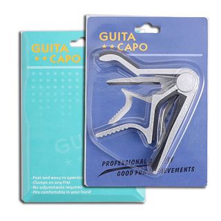 Silver Modified Tone Alloy Capos Clamp Key Acoustic Electric Guitar 