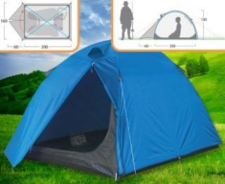 Caribee 2man Tent & Sleeping Bag Combo Camping Hiking Lightweight Gear 