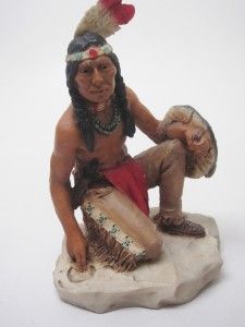 Castagna Wild West Figurine 2 Native American Indian Uncla Mohican 