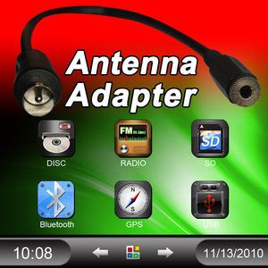  Car TV Antenna Adapter Cable for GPS Navigation DVB T TMC Radio