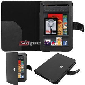 Premium Flip Carrying Case Cover Folio PU Black For New Kindle Fire 1 