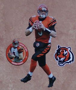 Carson Palmer Mini FATHEAD Bengals Logo NFL Wall Graphic Decal 