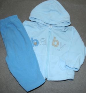 Carters Lot 4 Baby Boy Fleece Pants Hooded Jacket Bear Bodysuit 6 9 