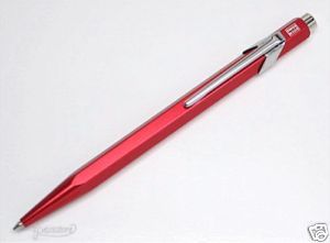 Caran DAche Swiss Made Metal Ballpoint Pen Metallic Red