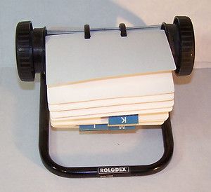 Vintage Rolodex Rotary File 3x5 Cards as Seen on Mad Men Mid Century 