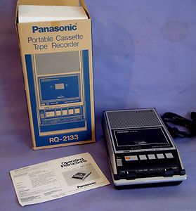 Vintage Panasonic Portable Cassette Tape Recorder RQ 2133 NIB