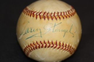 Signed Casey Stengel Baseball RARE JSA