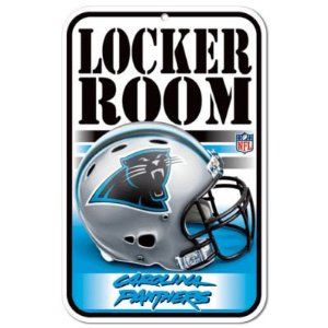 Carolina Panthers Locker Room Sign 10 5 x 16 5 Durable