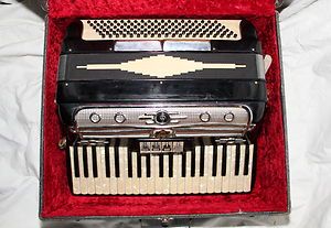Vintage Accordion Castiglione 408 with Case Made in Italy