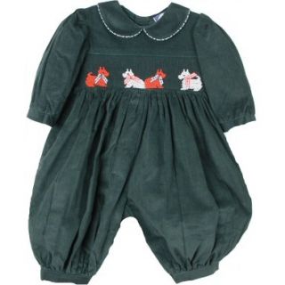 NWT Gorgeous Green Smocked w/Scotties Carriage Boutique Baby Girl 