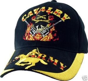 Army Cavalry Military Color Embroidered Hat Cap