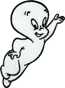 Casper The Friendly Ghost Flying Figure Embroid Patch
