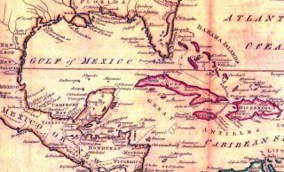 West Indies Caribbean Islands Florida 1797 Map