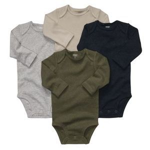 NWT Carters Infant Boys Heathered Long Sleeve Bodysuits Were $26 