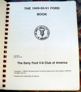 1949 50 51 FORD BOOK CECIL GOFF & MIKE McCARVILLE EARLY FORD V 8 CLUB 
